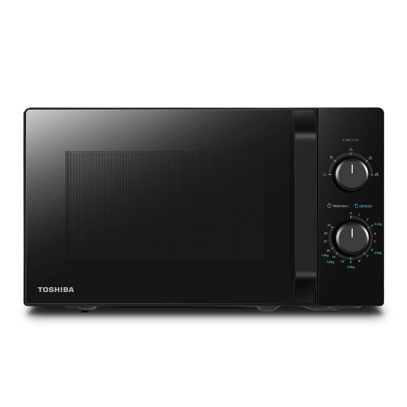 Toshiba MW2-MM20PF(BK) microwave/solo microwave/20L/800W/5 power levels with practical defrost function/LED lighting in the interior/black