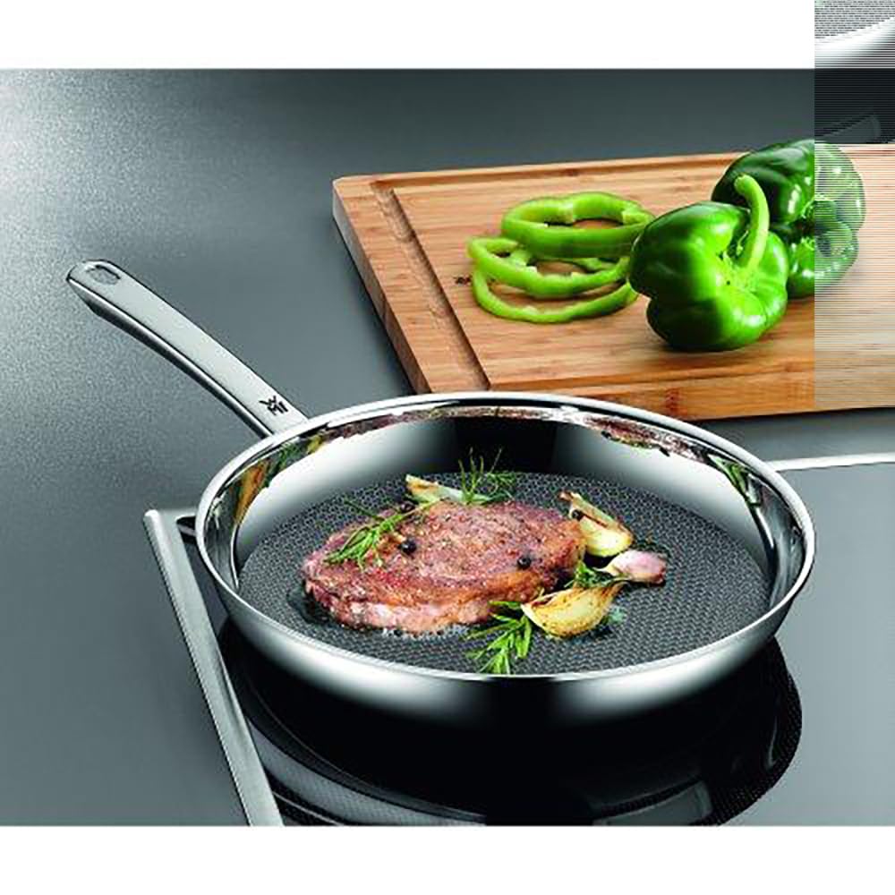 WMF Profi Resist frying pan 24 cm - stainless steel pan with scratch-resistant honeycomb structure and non-stick coating, suitable for induction, oven-dishwasher safe, for healthy frying on all types of stoves - 1756246411