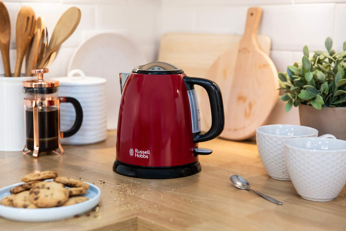 Russell Hobbs Colours+ Kettle, Stainless Steel Red, 1 l, 2400 Watt - 24991-70