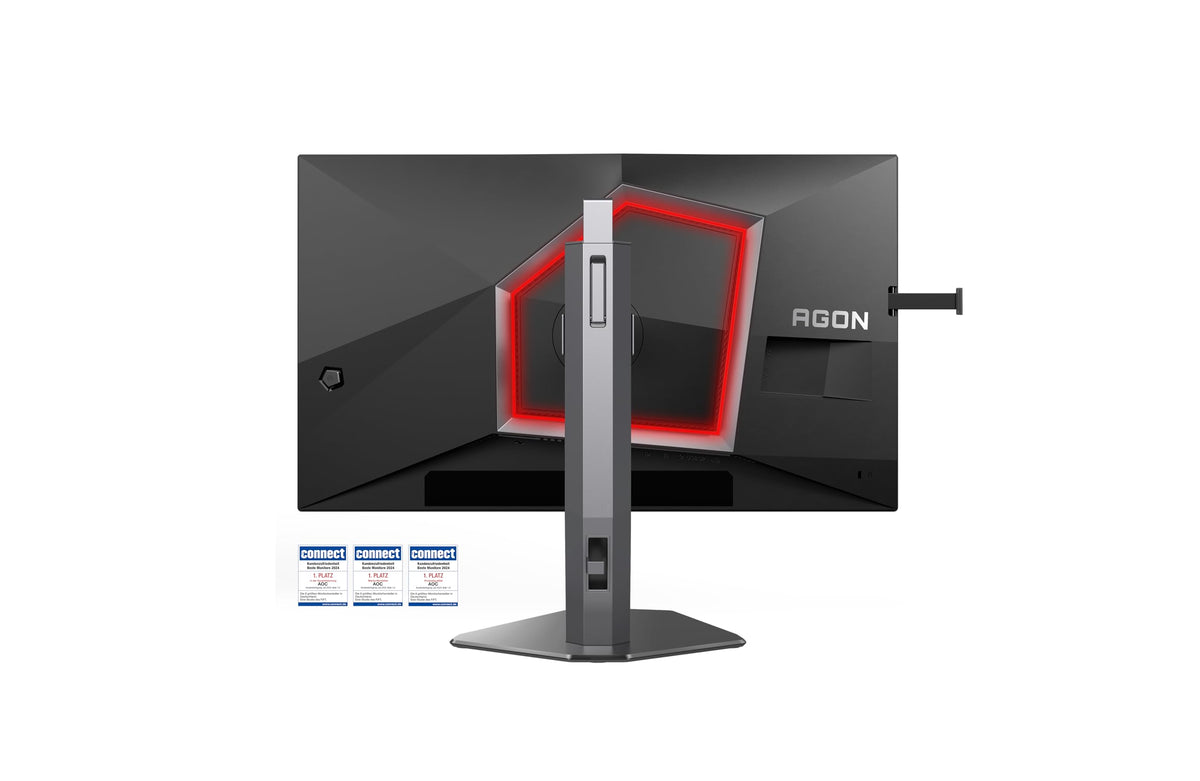 AOC AG246FK6 Monitor de gaming de 24 inch FHD cu hub USB, 610Hz, panou TN Esports, 0.5ms GtG, HDR400, compatibil G-Sync, ajustabil pe înălțime, (1920x1080 HDMI 2X 2.1) negru