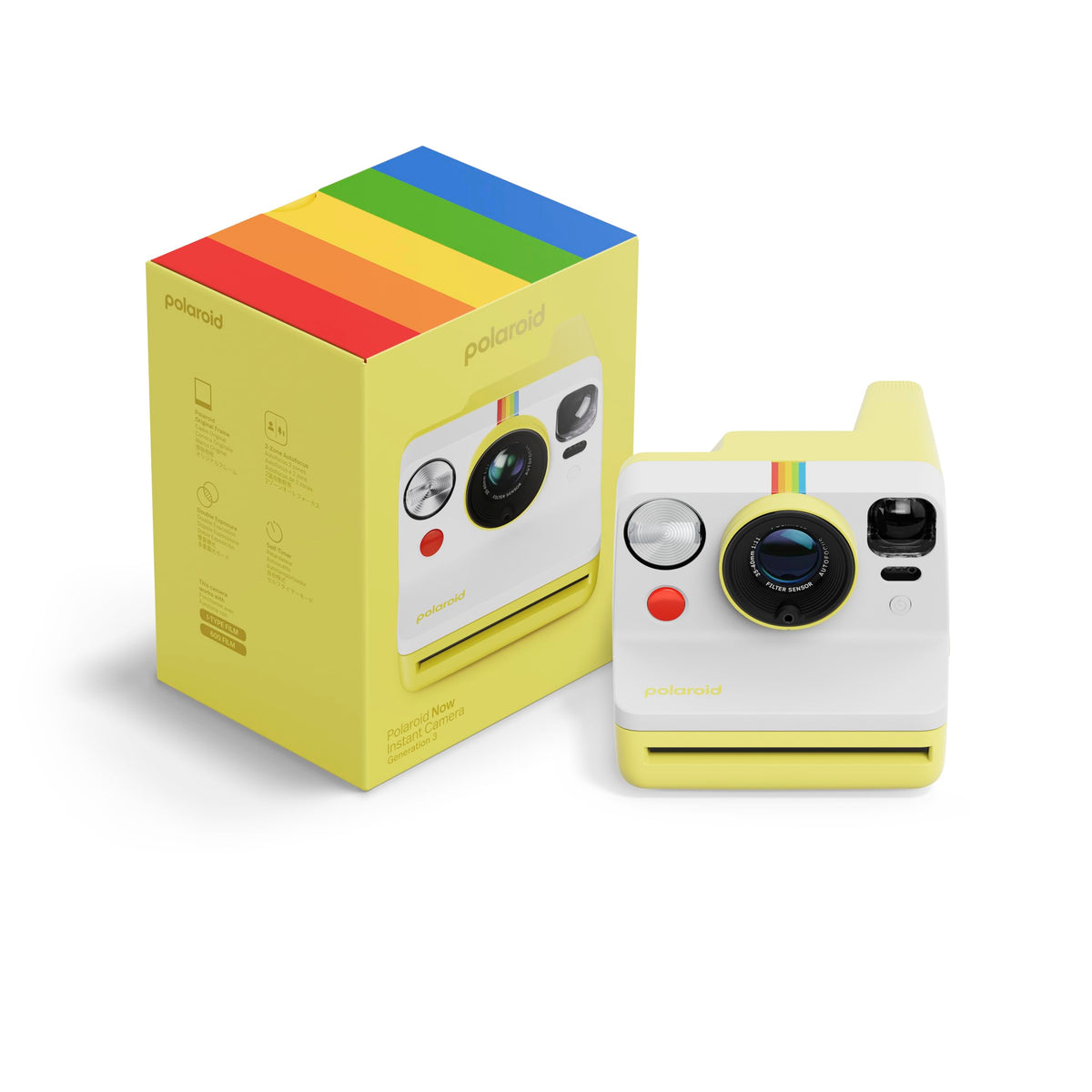 Polaroid Now 3rd Generation I-Type Instant Camera, Yellow, no film included - 009158