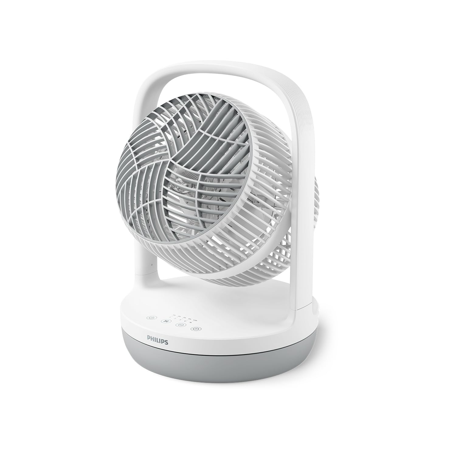 PHILIPS table fan series 2000. Strong & super quiet with SilentWings technology. 23dB. Air circulation. Tilt 180° adjustable. 12 hour timer. Bedroom, Home & Office. White (CX2050/00)