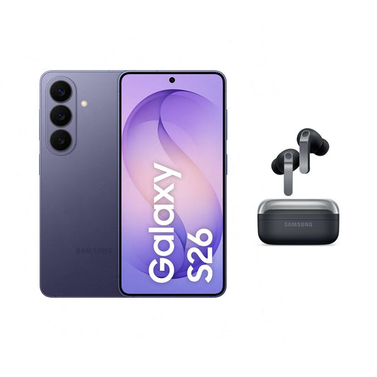 Samsung Galaxy S26 AI smartphone with Galaxy AI, no contract, mobile phone with Android, 12 GB RAM, 256 GB storage, AP processor, Cobalt Violet, 3 year manufacturer's warranty, incl. Galaxy Buds4 Pro Black