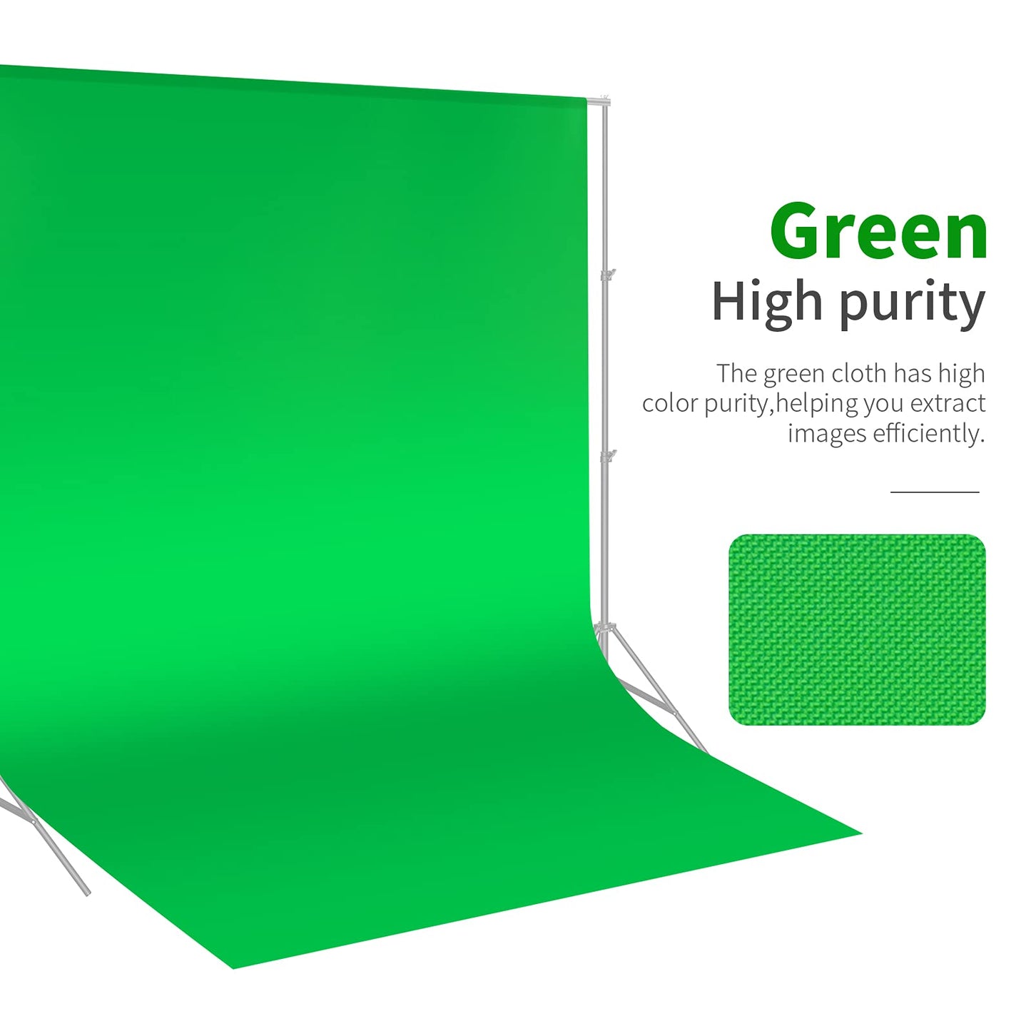 Neewer 3 x 3.6M PRO Photo Studio Premium Polyester Foldable Backdrop Background for Photography, Video and TV (Background ONLY) - GREEN - 10083670@@##2
