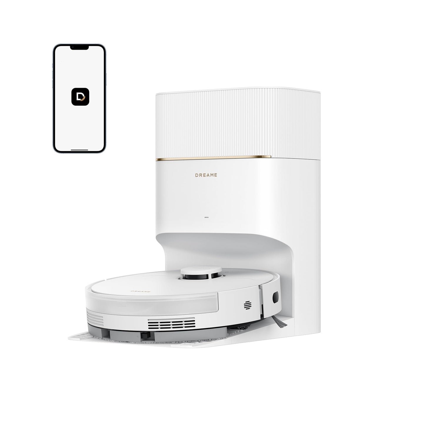 dreame D20 Pro Plus vacuum robot, 13,000 Pa suction power, DuoBrush for animal hair, corner cleaning, self-removal, obstacle prevention. with LDS navigation & laser, vacuums and mops, hard floors & carpets, 5,200 mAh battery - ‎RLD43SD