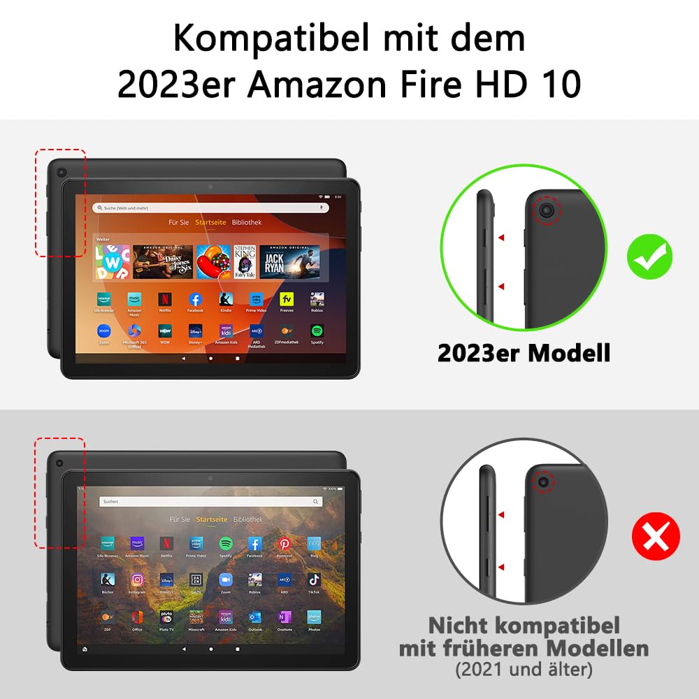 Brand new and “Made for Amazon”: Bluetooth keyboard case for Amazon Fire HD 10 (13th Gen., 2023) - BON0002
