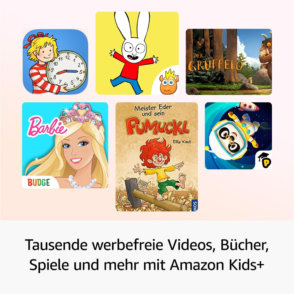 Fire HD 10 Kids Tablet (latest generation), for children from preschool age | With a brilliant 10-inch display, parental controls and a 2-year worry-free guarantee Version 2023, 32GB, pink - TG425K
