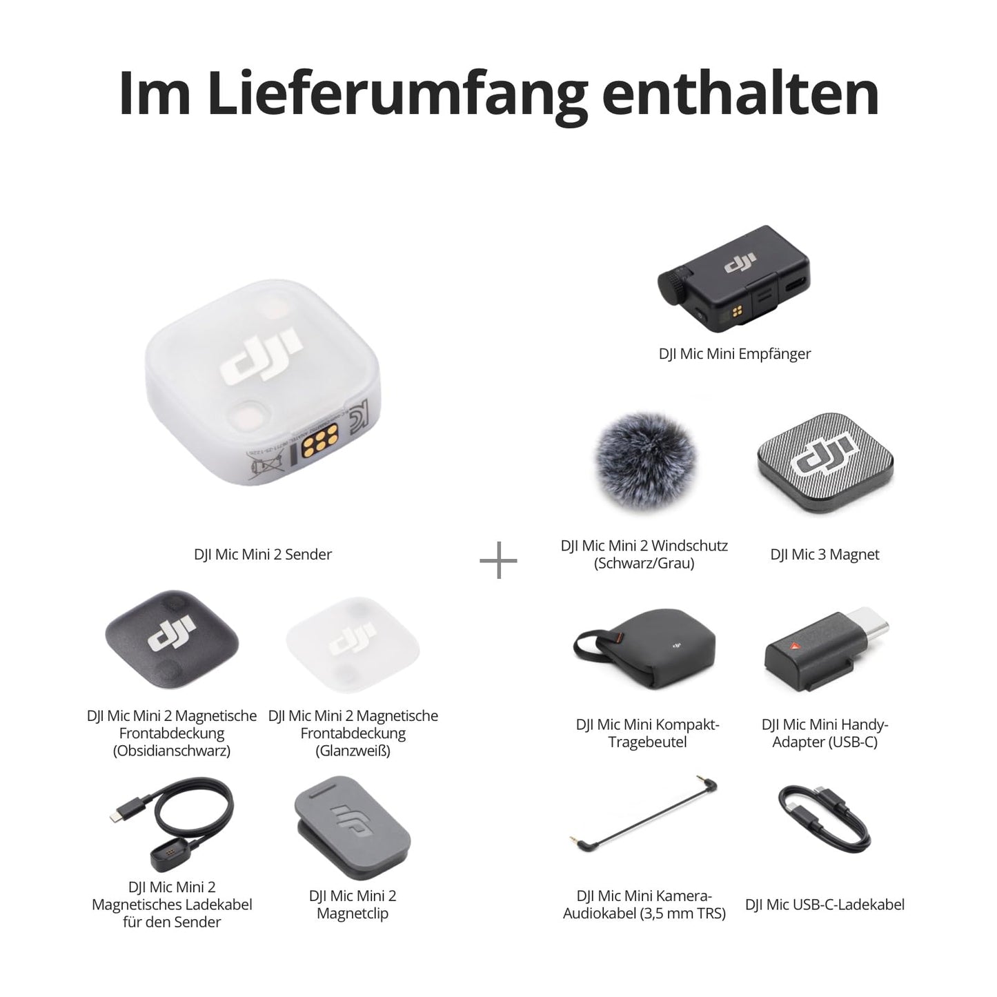 DJI Mic Mini Wireless Microphone 1 TX 1 Standard RX CP.RN.00000432.01