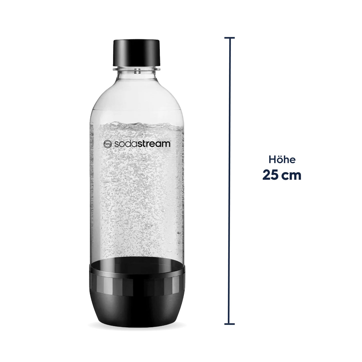 Sodastream 1L Tritan Plastic Bottle - Compatible with TERRA, ENSO, GAIA, ART Sparkling Water Maker, BPA Free Water Bottle, Dishwasher Safe Sparkling Bottle, Color: Black, Pack of 3 - 2260525
