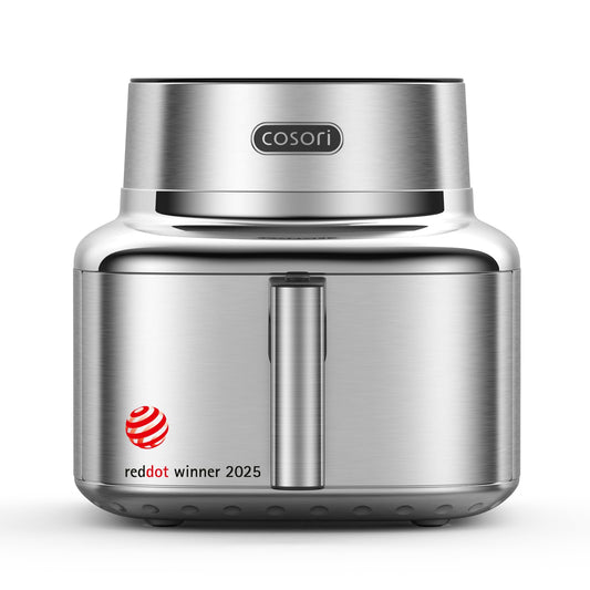 COSORI Airfryer | Iconic Single | 96% metal | Ceramic coating without PFAS and BPA | 7-in-1 6.2L hot air fryer | 61% energy saving | 50+ recipes | dishwasher safe | silver | SE601S - CAF-SE601S-CEU