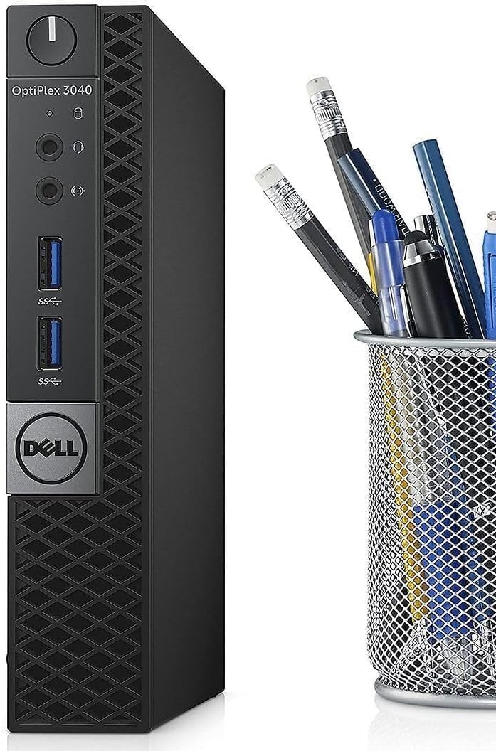 Dell Optiplex 3040 Mini Computer PC with 24 inch monitor, Intel Core i5-6500, 8GB RAM, 256GB SSD, US Keyboard QWERTY, WiFi, Bluetooth, Windows 11 Pro (Renewed)