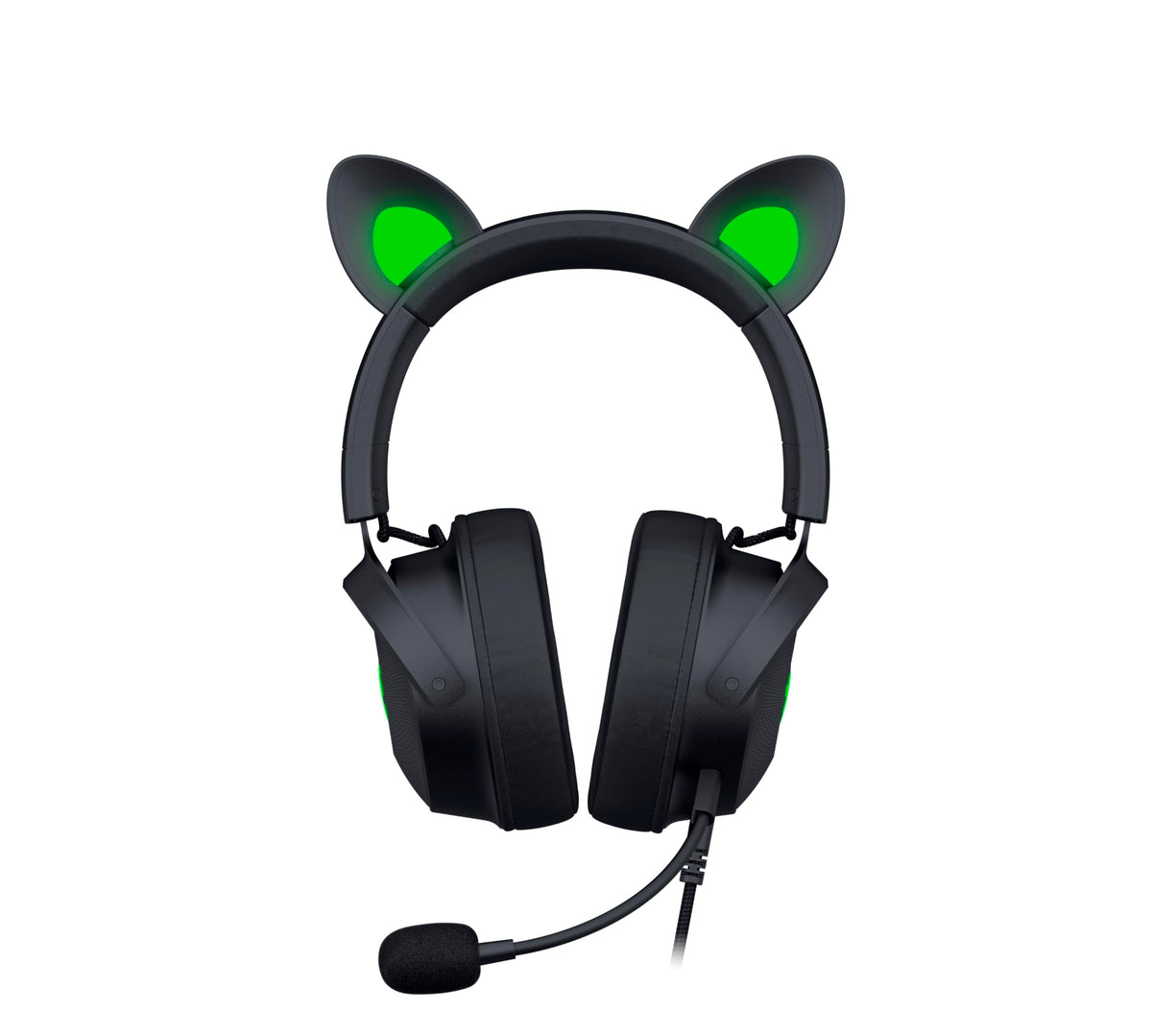 Razer Kraken Kitty V2 Pro - Wired RGB headset with interchangeable ear cups and reactive stream lighting (TriForce Titanium 50mm drivers, HyperClear cardioid microphone) Black - RZ04-04510100-R3M1