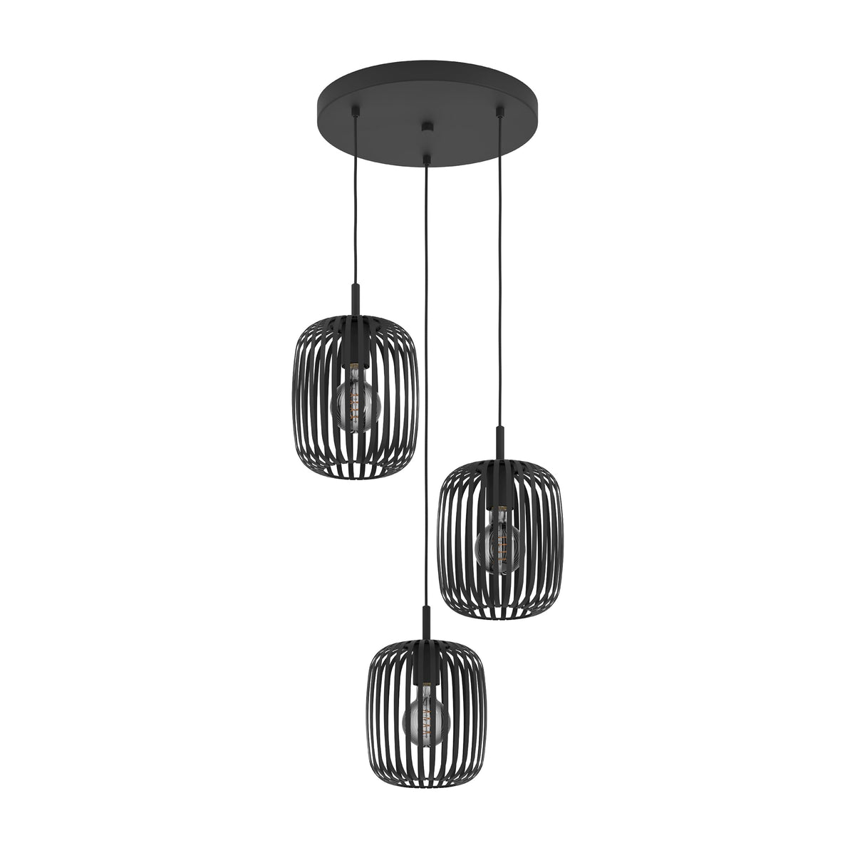 EGLO Pendant Lamp Romazzina, 3-bulb Pendant Light over Dining Table - 900686