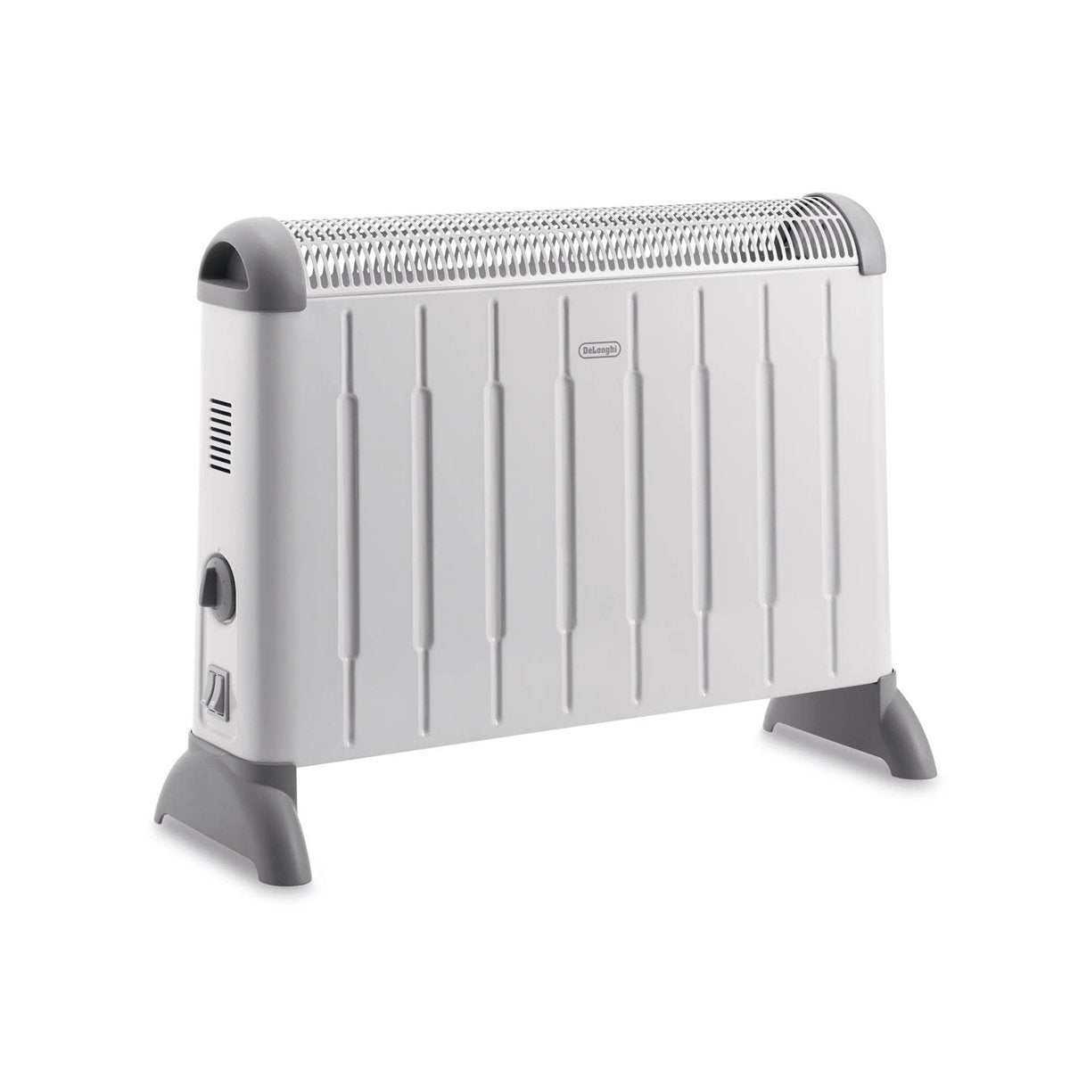 De'Longhi Convector HCM2030 - Heating device with 3 heating levels for rooms up to 60 m³, safety thermostat, frost protection function, room thermostat, Gray