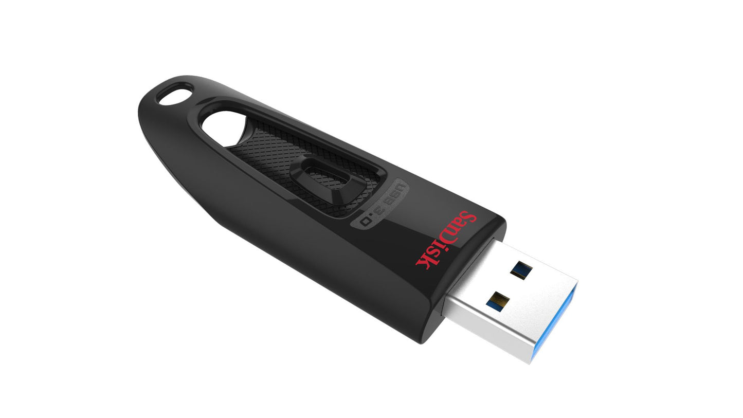 SanDisk Ultra USB 3.0 Flash Drive 128GB (SecureAccess Software, Password Protection, Transfer Speeds up to 130MB/s) Black (Pack of 2) - SDCZ48-128G-U46