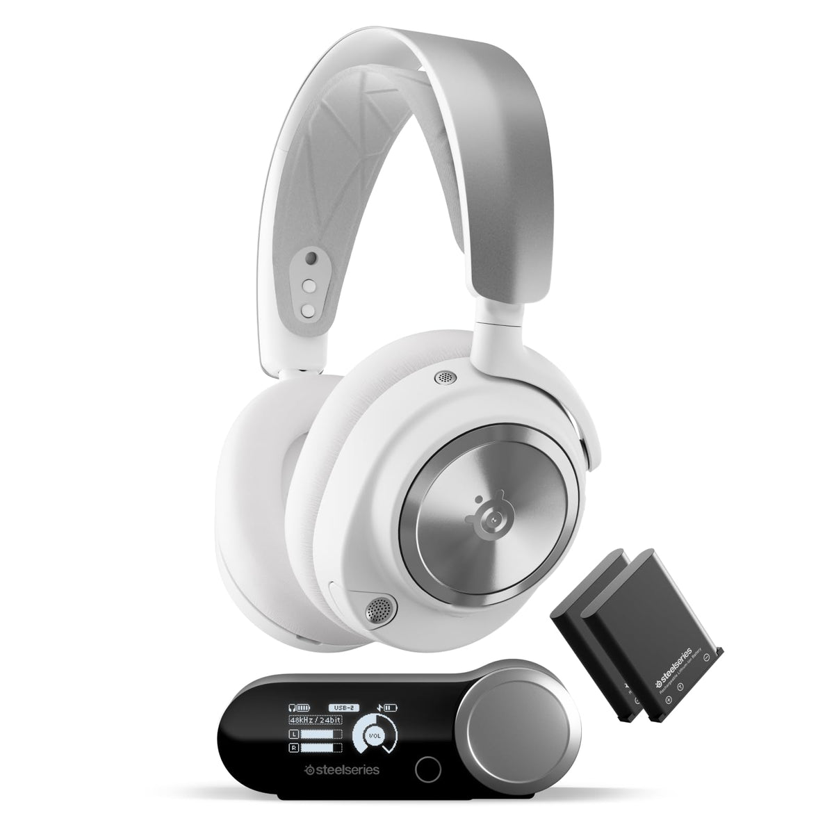 SteelSeries Arctis Nova Pro Wireless Gaming Headset – Multi-System – Magnetic Neodymium Drivers – Active Noise Cancellation – Infinity Power System – ClearCast Gen 2 Microphone – PC, PS5, PS4, Switch - 61530