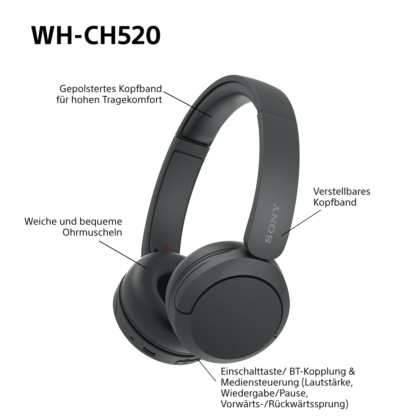 Sony WH-CH520 Black