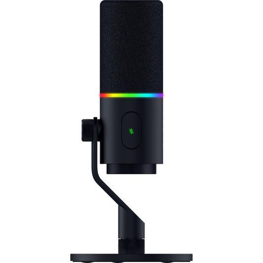Razer Seiren V3 Pro - Dynamic USB Type-C and XLR microphone for streamers - 32-bit float support - 30mm dynamic capsule - Integrated shock absorber and removable pop filter - RGB | Black - RZ19-05500100-R3M1