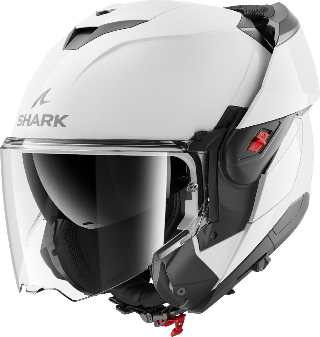 SHARK, Casca modulară pentru motocicletă OXO BLANK Pearly White W05, XXL - HE8700EW05XXL