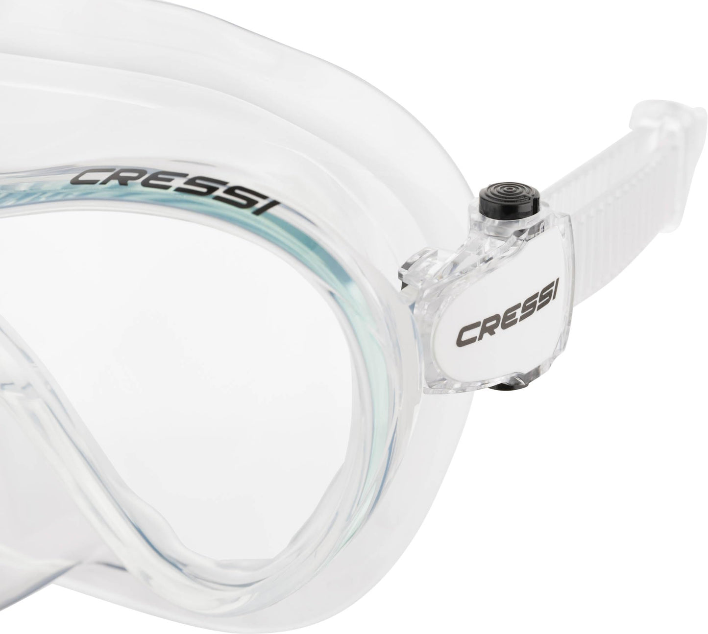 Cressi frameless diving mask F1 - fog-free glass lens, diving goggles - ergonomic silicone edge, snorkel mask - dry snorkel & snorkel set - transparent - combo set - YDS280000