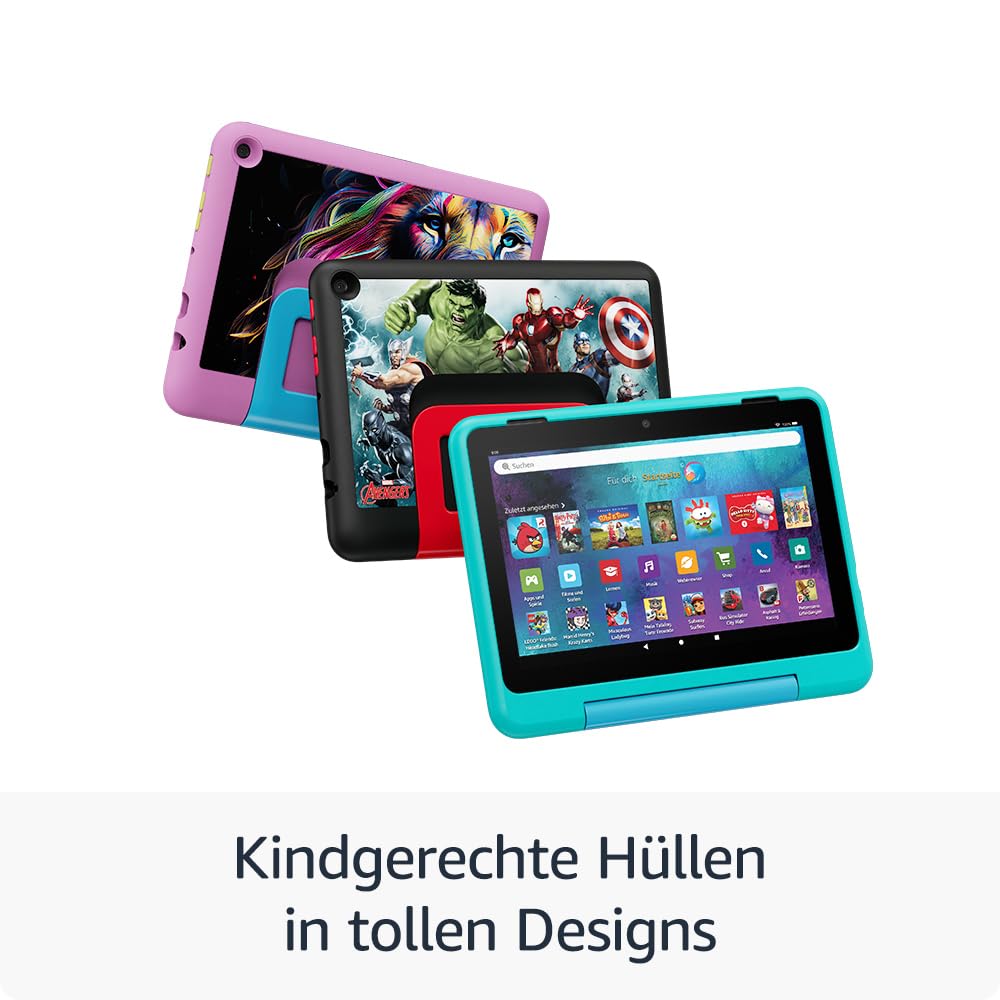 Amazon Fire HD 8 Kids Pro tablet (latest generation), for children aged 6-12. | 3GB RAM, 8" HD screen, ad-free content, parental controls, 13h battery life, 32GB, teal (2024) - R24SB8