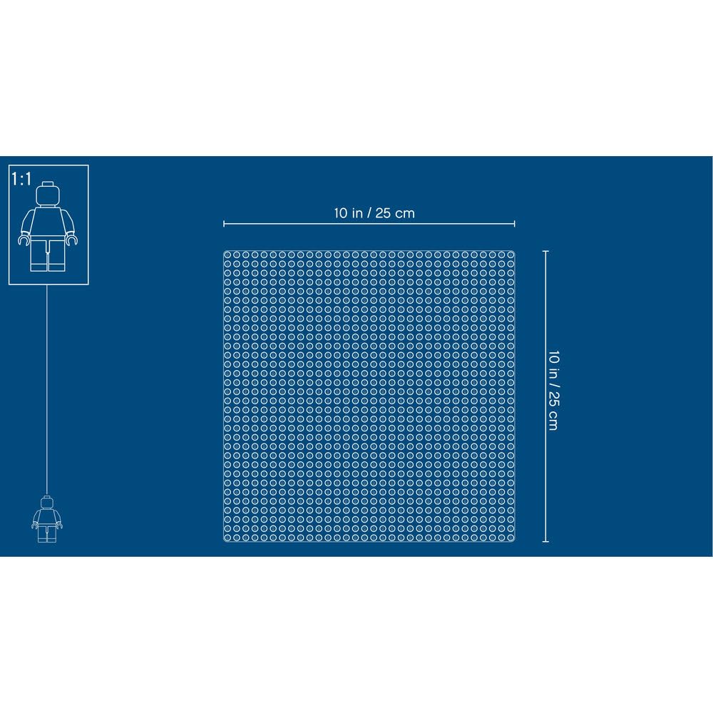 LEGO 10714 Classic Blue Building Plate, 25cm x 25cm, Educational Toy, Creative Play