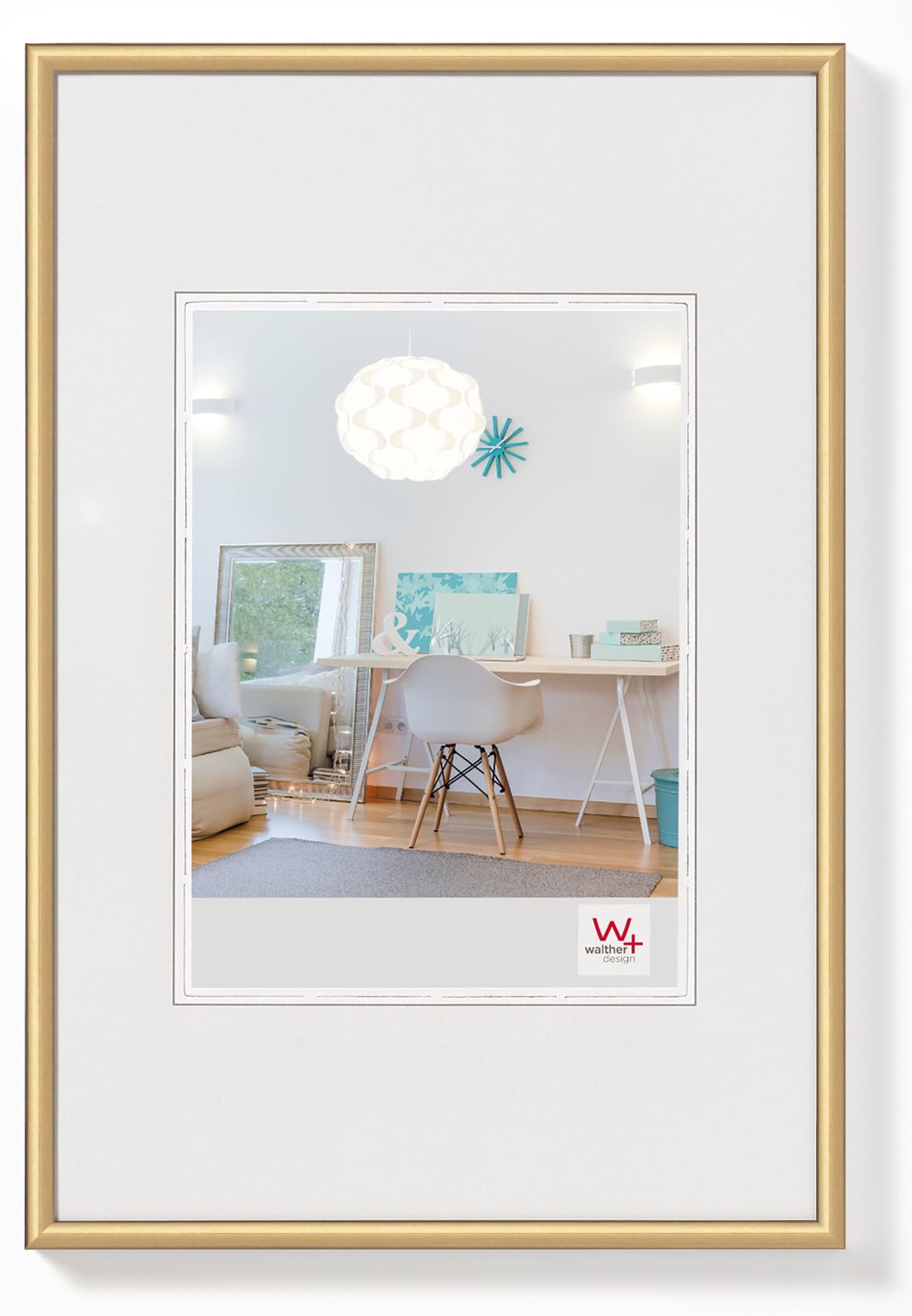 walther design picture frame gold 50 x 70 cm New Lifestyle plastic frame KV070G