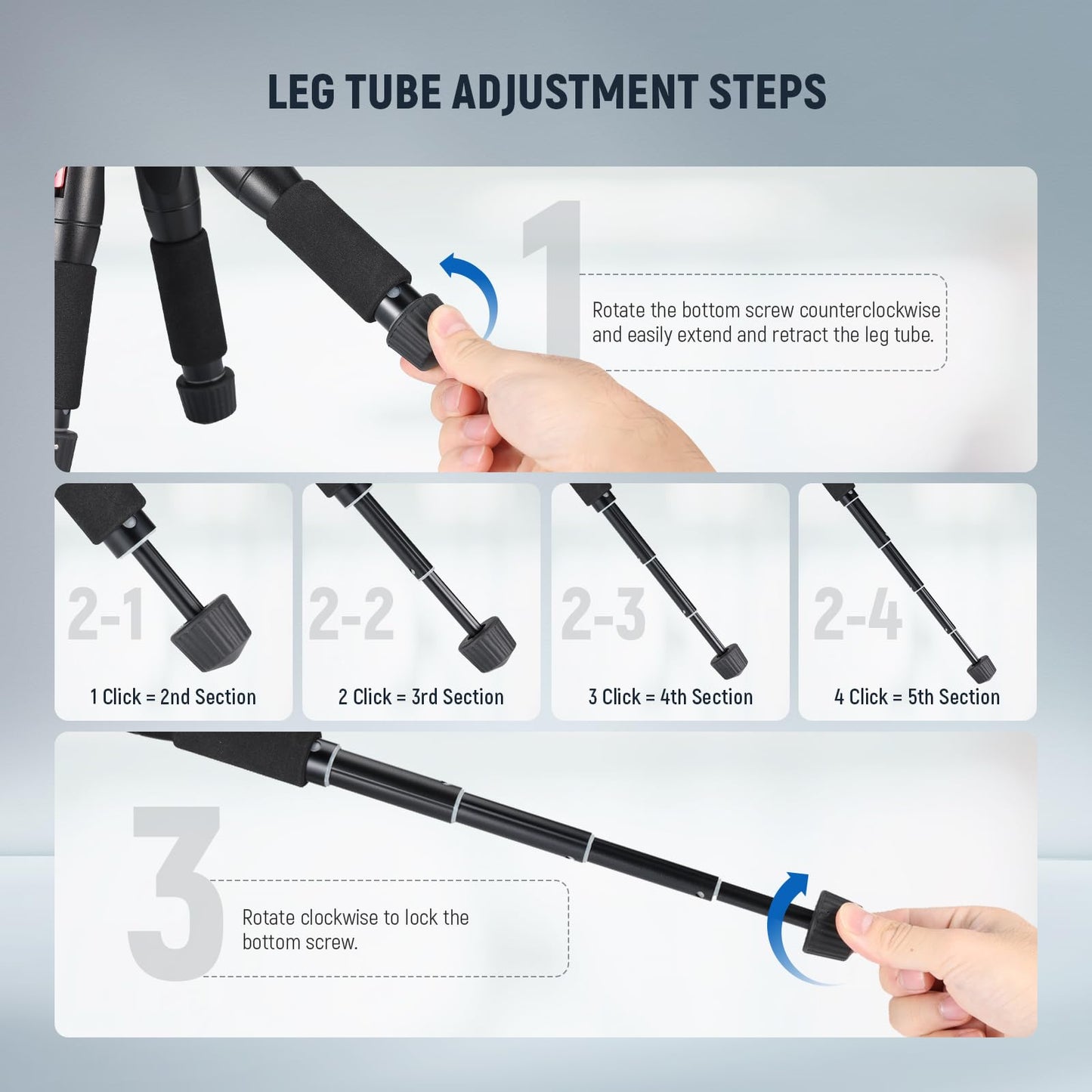 NEEWER Mini table tripod with smartphone holder compatible with iPhone & DSLR cameras for video recordings, 50cm compact travel webcam tripod with 360° ball head & 1/4" quick release plate, TP-AAM521