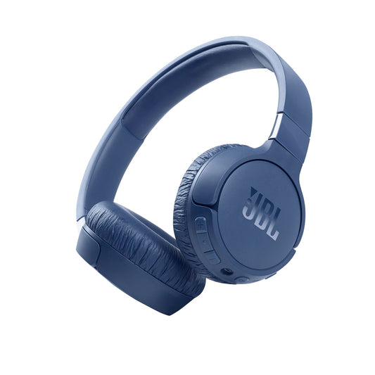 JBL Tune 660 BTNC On-Ear active noise canceling headphones – JBL Pure Bass Sound – Via Bluetooth or cable connection – Blue - JBLT660NCBLU