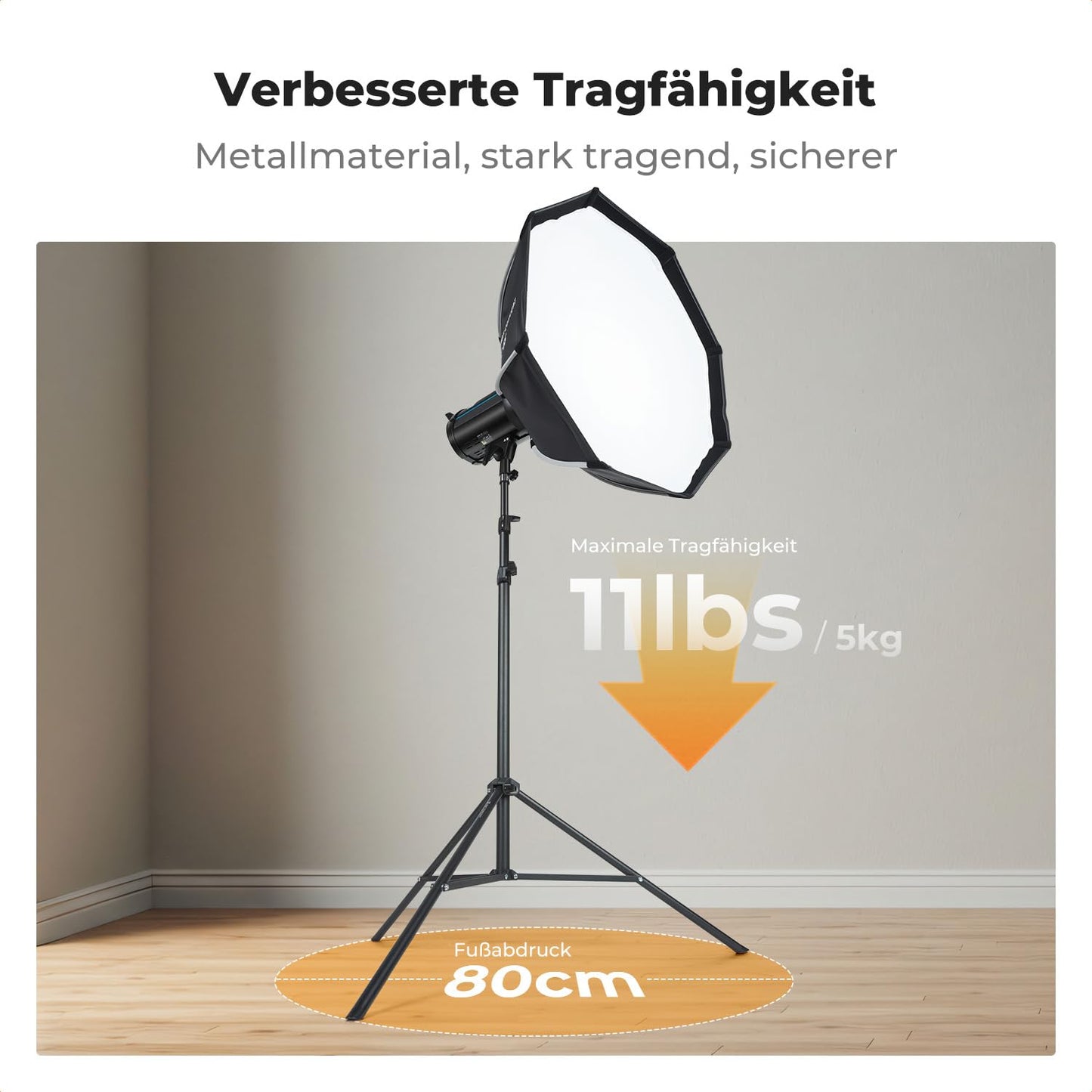 K&F CONCEPT 230CM Metal Photography Light Stand with Tripod Bag & 1/4" Srew - KF34.041U