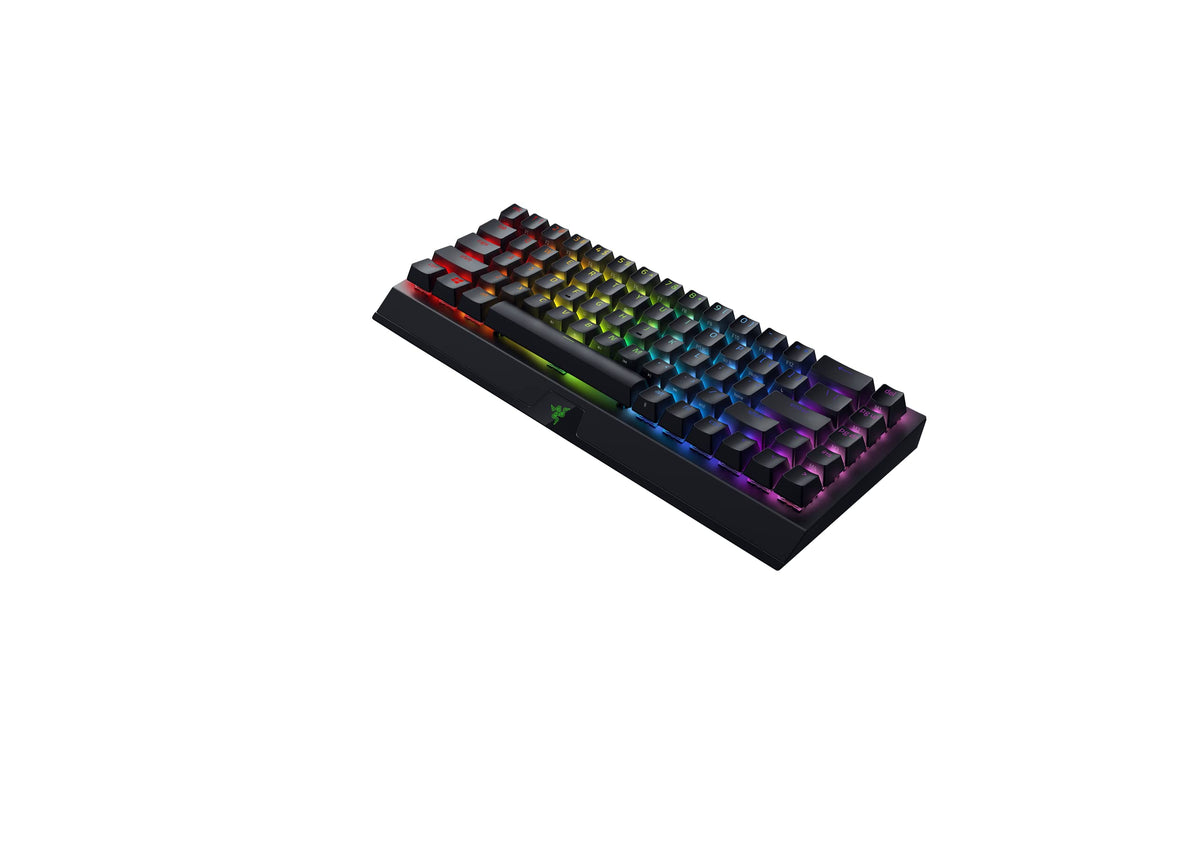 Razer BlackWidow V3 Mini HyperSpeed (Yellow Switch) - Tastatur de gaming mecanică wireless de 65% (Switch-uri mecanice silențioase, Bluetooth, USB-C) cu layout QWERTY US | Negru - RZ03-03890100-R3M1