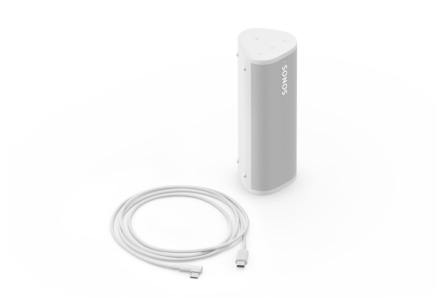 Sonos Roam 2 | Lightweight, mobile and waterproof speaker with Bluetooth, WLAN, at least 10 hours of battery life and voice control for indoors and outdoors - white - ROAM2R21