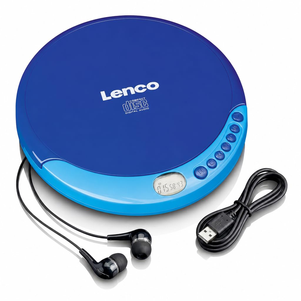 Lenco CD-011BU - CD player - Also for children - Discman - Portable