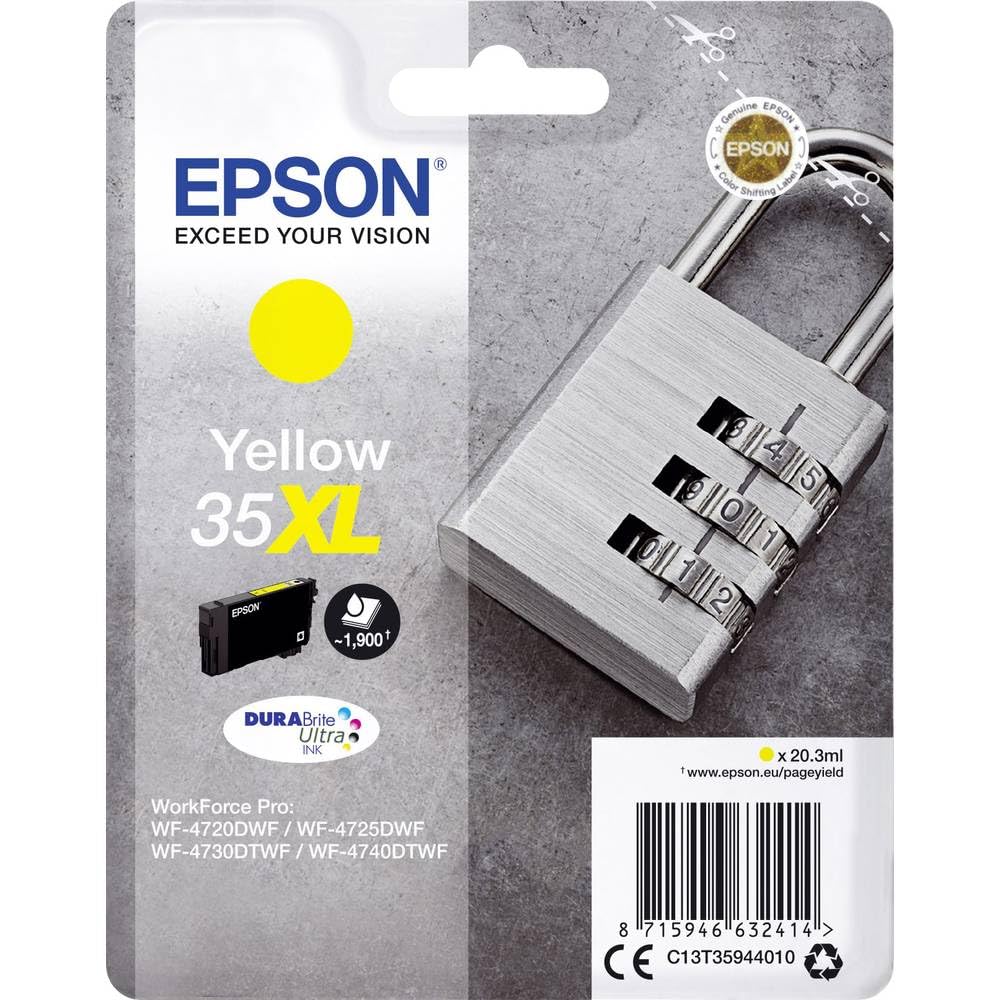 Epson 2783021 Original 35XL Ink Lock (WF-4720DWF, WF-4725DWF, WF-4730DTWF, WF-4740DTWF), yellow