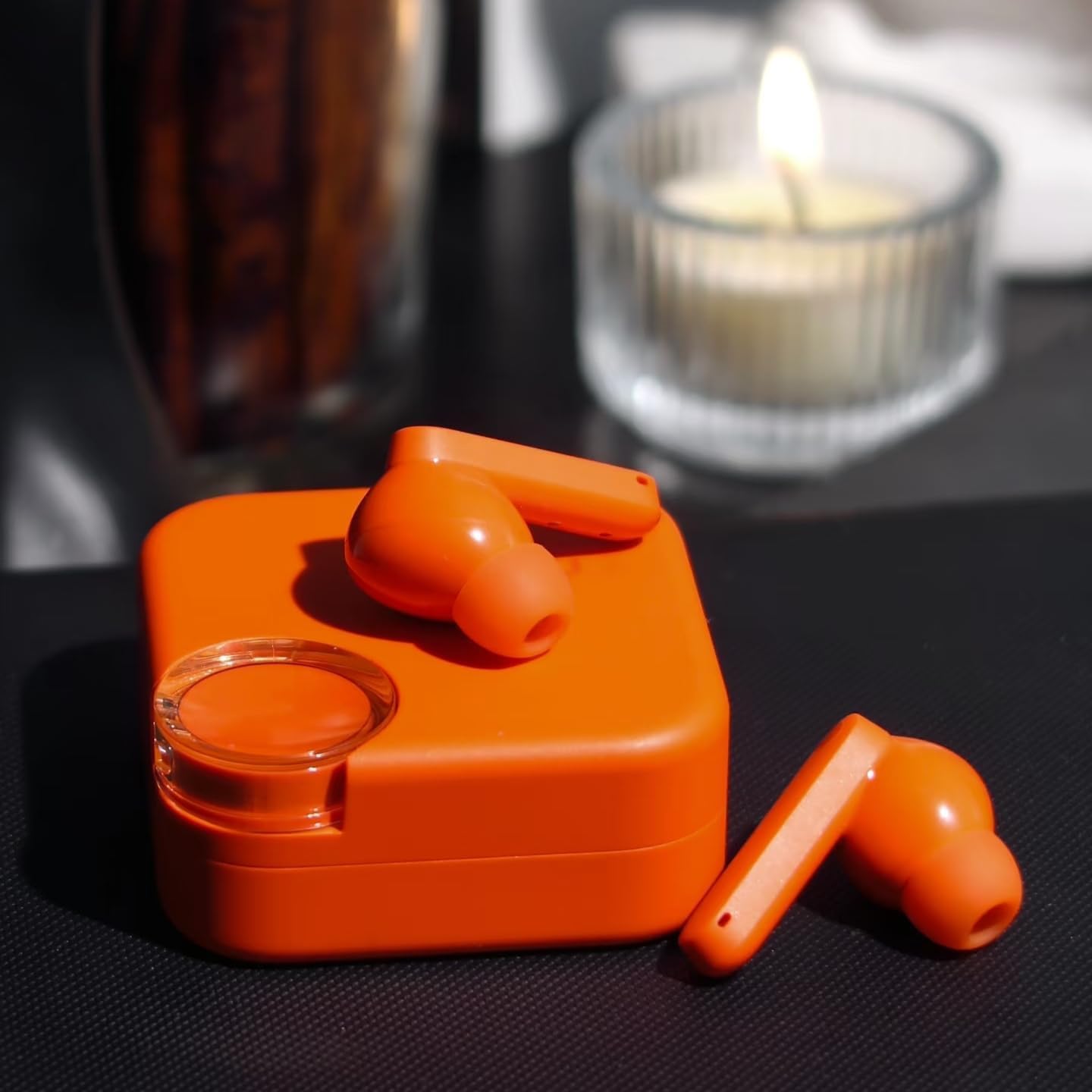 CMF by Nothing Buds 2 Wireless Earbuds with 48 dB Hybrid ANC, 55 Hour Battery Life, 11mm PMI Driver, 6 HD Microphones and Spatial Audio, IP55 Waterproof - Orange