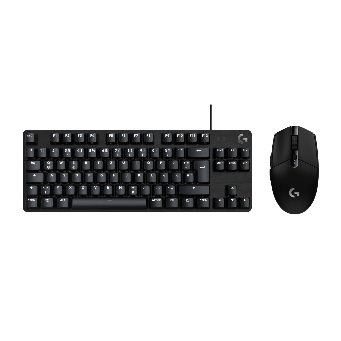 Logitech G305 LIGHTSPEED wireless gaming mouse and G413 TKL SE mechanical gaming keyboard - mouse with HERO sensor and compact keyboard - PC/Mac - Black - 910-005282