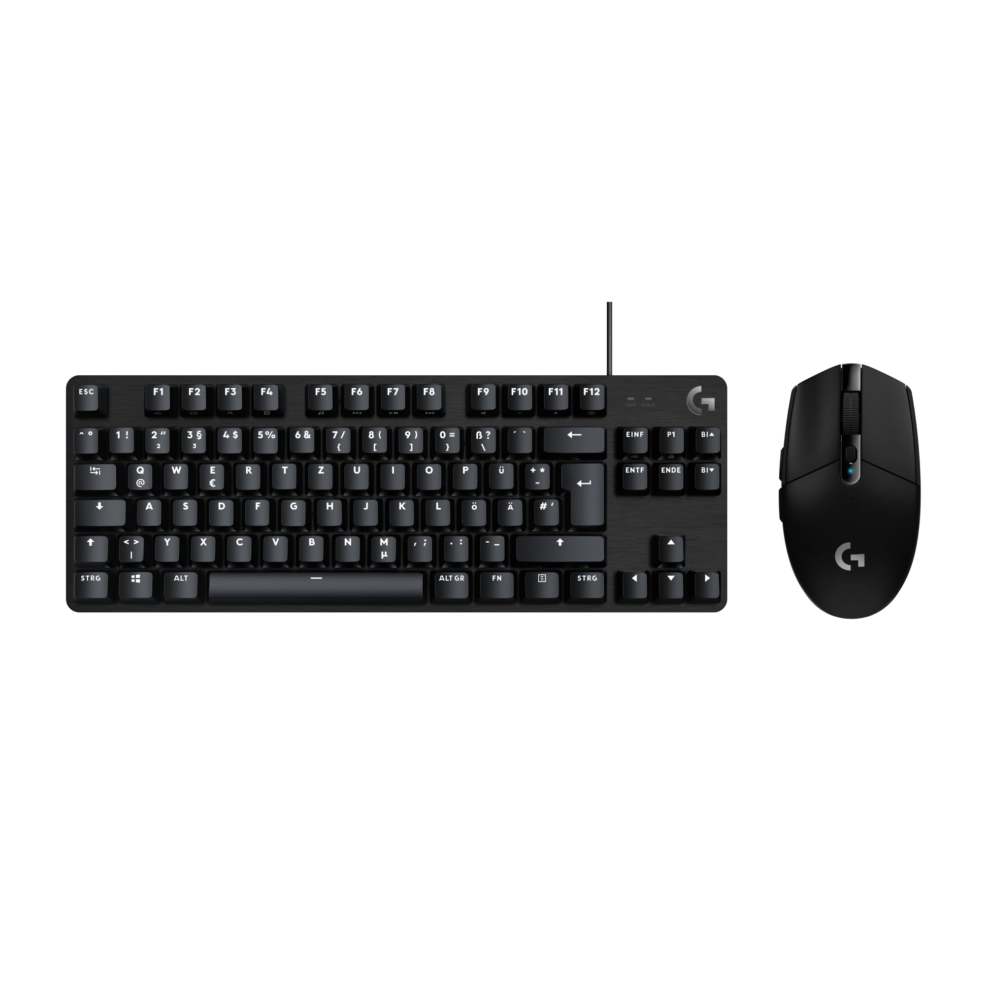 Logitech G305 LIGHTSPEED wireless gaming mouse and G413 TKL SE mechanical gaming keyboard - mouse with HERO sensor and compact keyboard - PC/Mac - Black - 910-005282