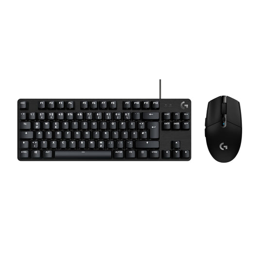 Logitech G305 LIGHTSPEED wireless gaming mouse and G413 TKL SE mechanical gaming keyboard - mouse with HERO sensor and compact keyboard - PC/Mac - Black - 910-005282