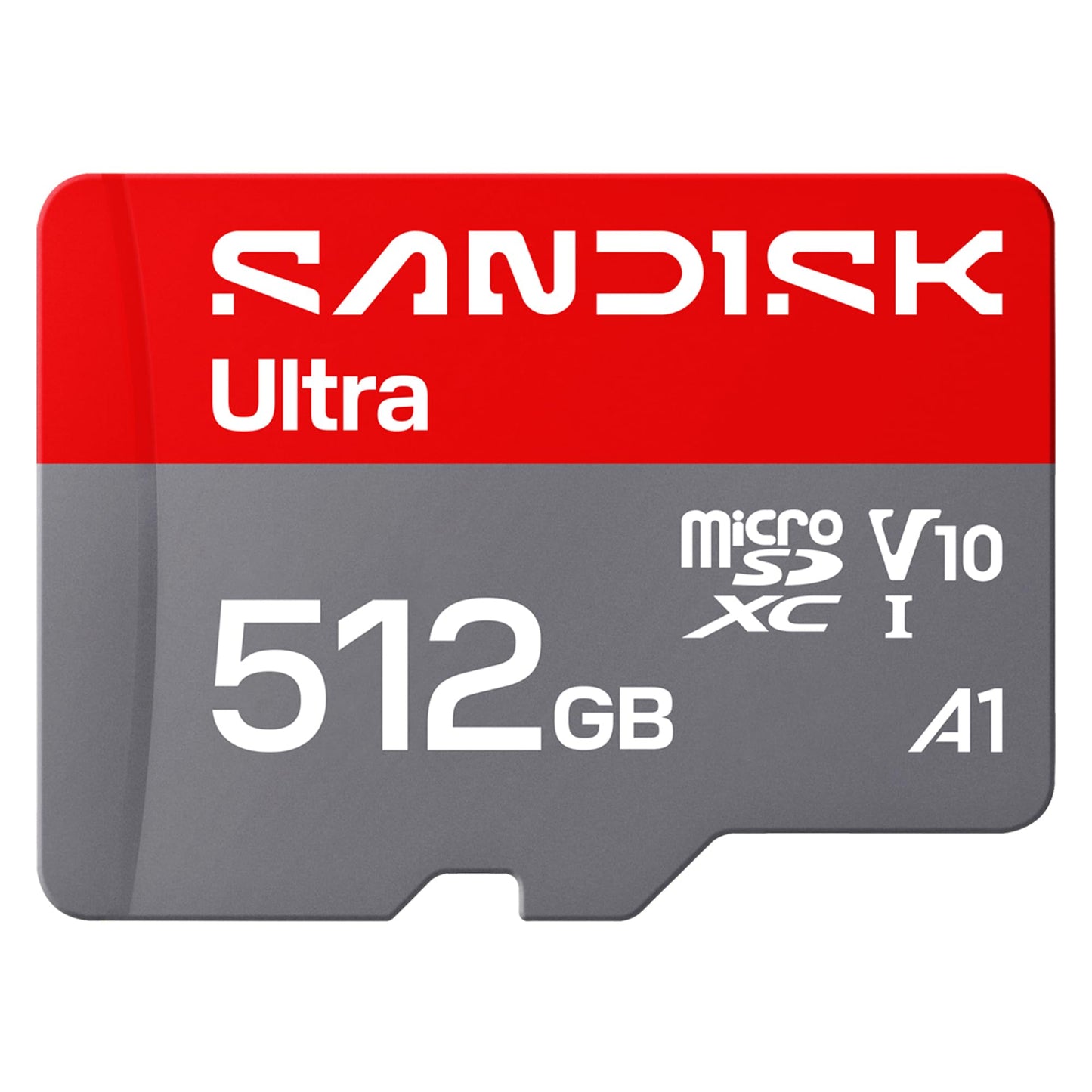 SANDISK Ultra microSDXC 512GB, UHS-I card + SD adapter (up to 195MB/s read, Full HD video, V10, U1, C10, A1) card for Android smartphones or tablets, cameras and laptops - SDSQUJQ-512G-GZ6MA