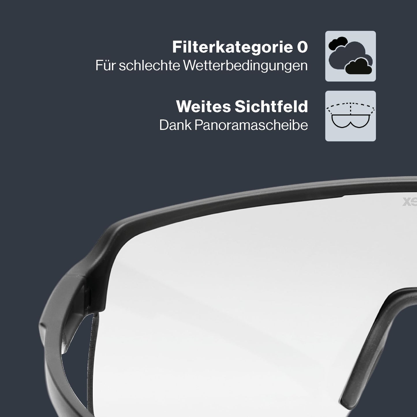 Uvex dyrt sports glasses, black matt/transparent, one size - S533095