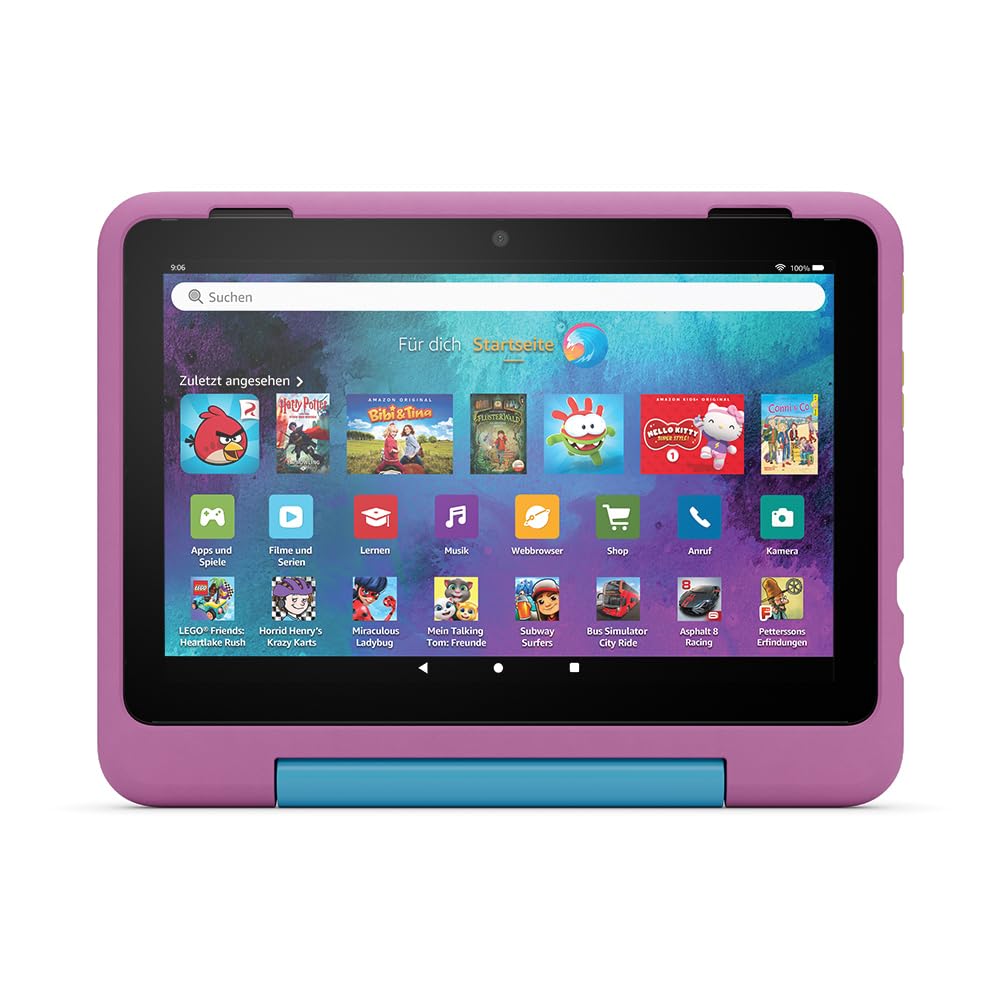 Amazon's new child-friendly case for the Fire HD 8 tablet (only suitable for 12th generation tablets), lion design - 53-036071