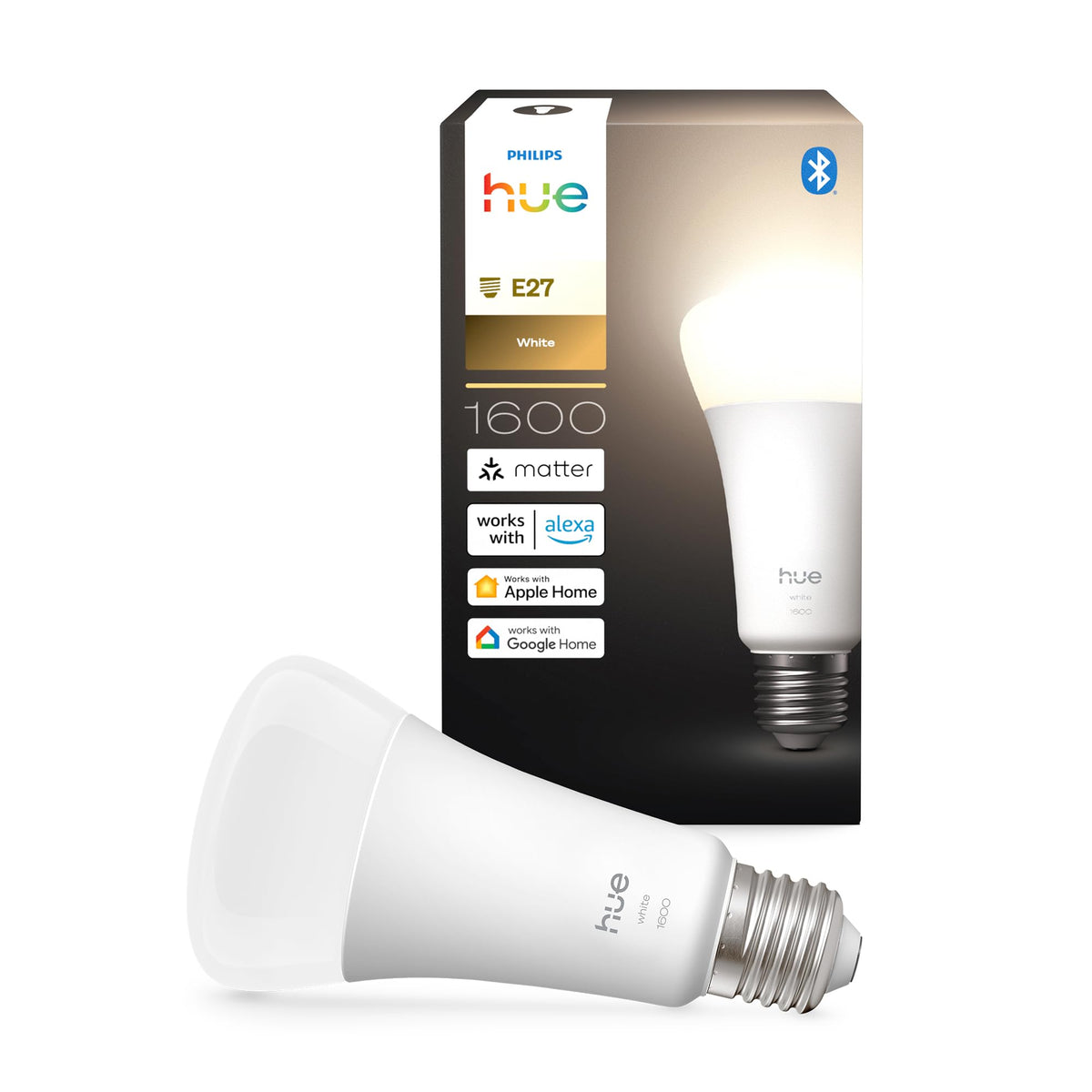 Philips Hue Smart LED A67 Lamp, warm white light 2700K, LED bulb with E27 base, 13.5W, 1600 lumens, dimmable, smart light compatible with Alexa, Google Assistant, and Apple Home, single pack. - 929003856201