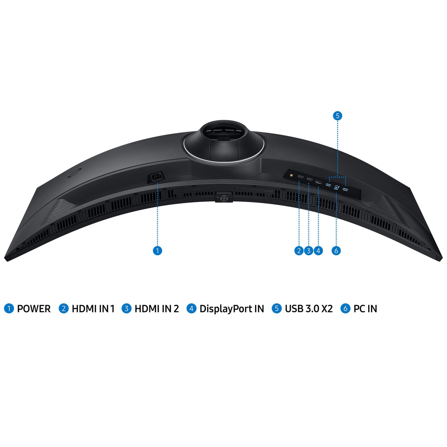Samsung Odyssey G95C Curved Gaming Monitor, 49 inch, VA panel, 5,120 x 1,440 pixels, VESA DisplayHDR 1,000, HDR10+ Gaming, Freesync Premium Pro, refresh rate 240 Hz, response time 1 ms (G/G) - LS49CG954EUXEN