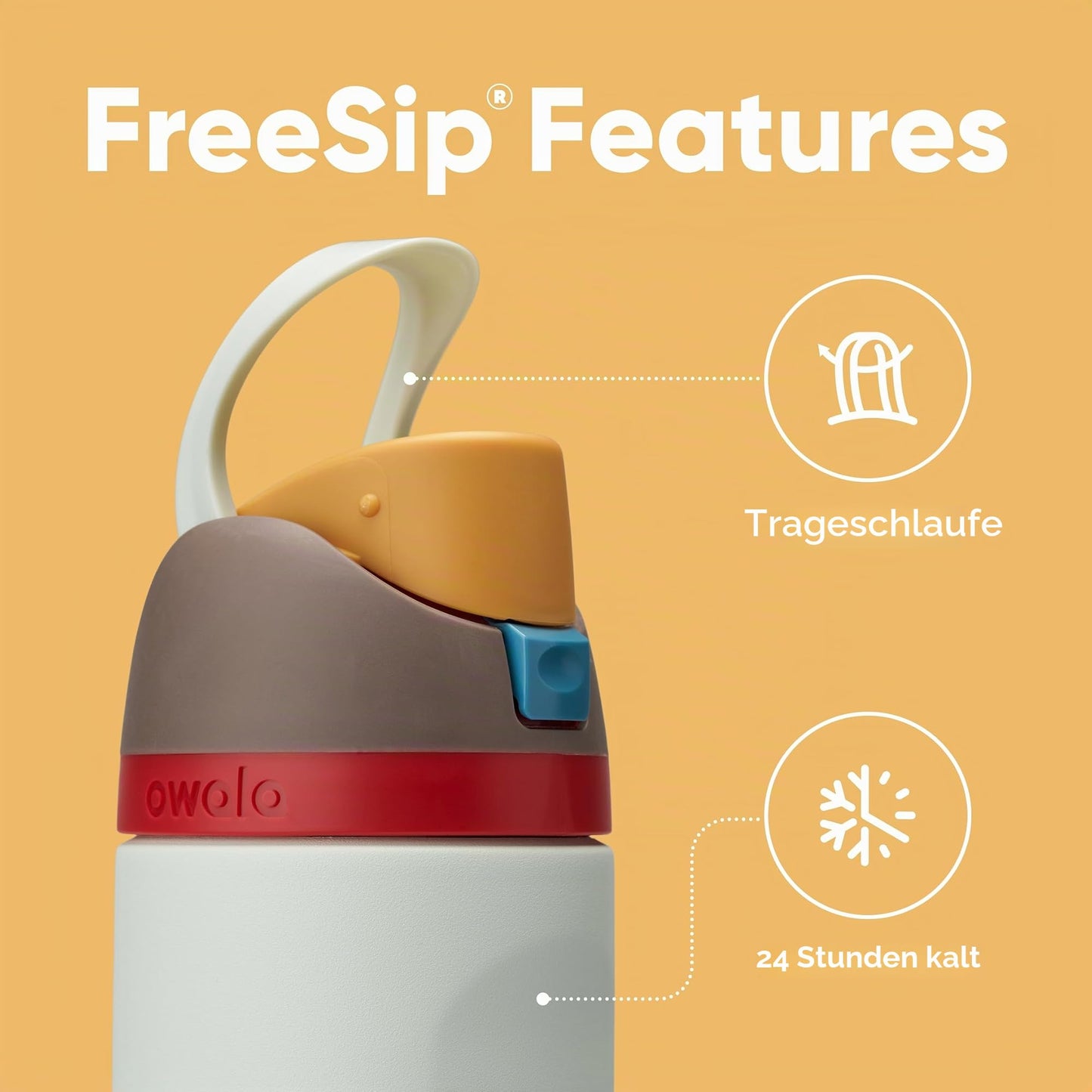 Owala FreeSip Insulated Stainless Steel Drinking Bottle with Straw, 710ml - BPA Free, Ideal for Sports, Fitness, Outdoor and Travel, Boneyard - C05179