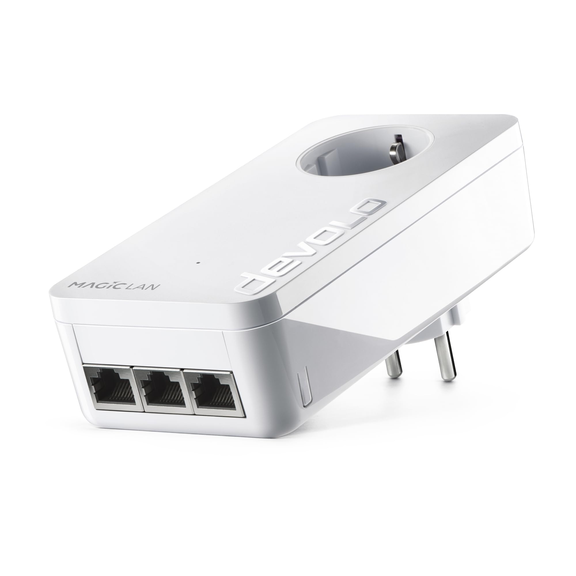 devolo Magic 2 Triple expansion adapter, powerline adapter, up to 2,400 Mbit/s, 3x Gigabit ports, ideal for gaming, dLAN 2.0, white - 8548