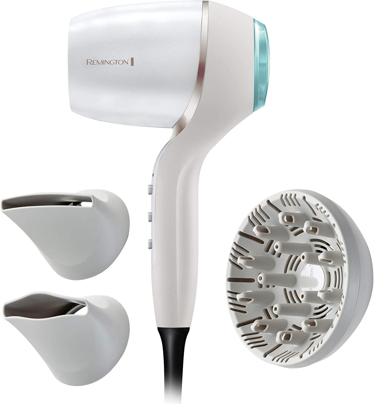Remington Hair Dryer Ionen Hydraluxe Pro (2200 Watt, 160km/h, 2 Styling Attachments, Hydracare Sensor - 45700560100