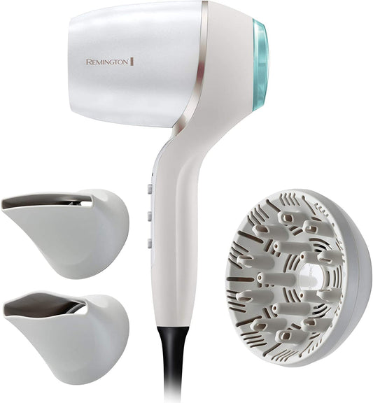 Remington Hair Dryer Ionen Hydraluxe Pro (2200 Watt, 160km/h, 2 Styling Attachments, Hydracare Sensor - 45700560100