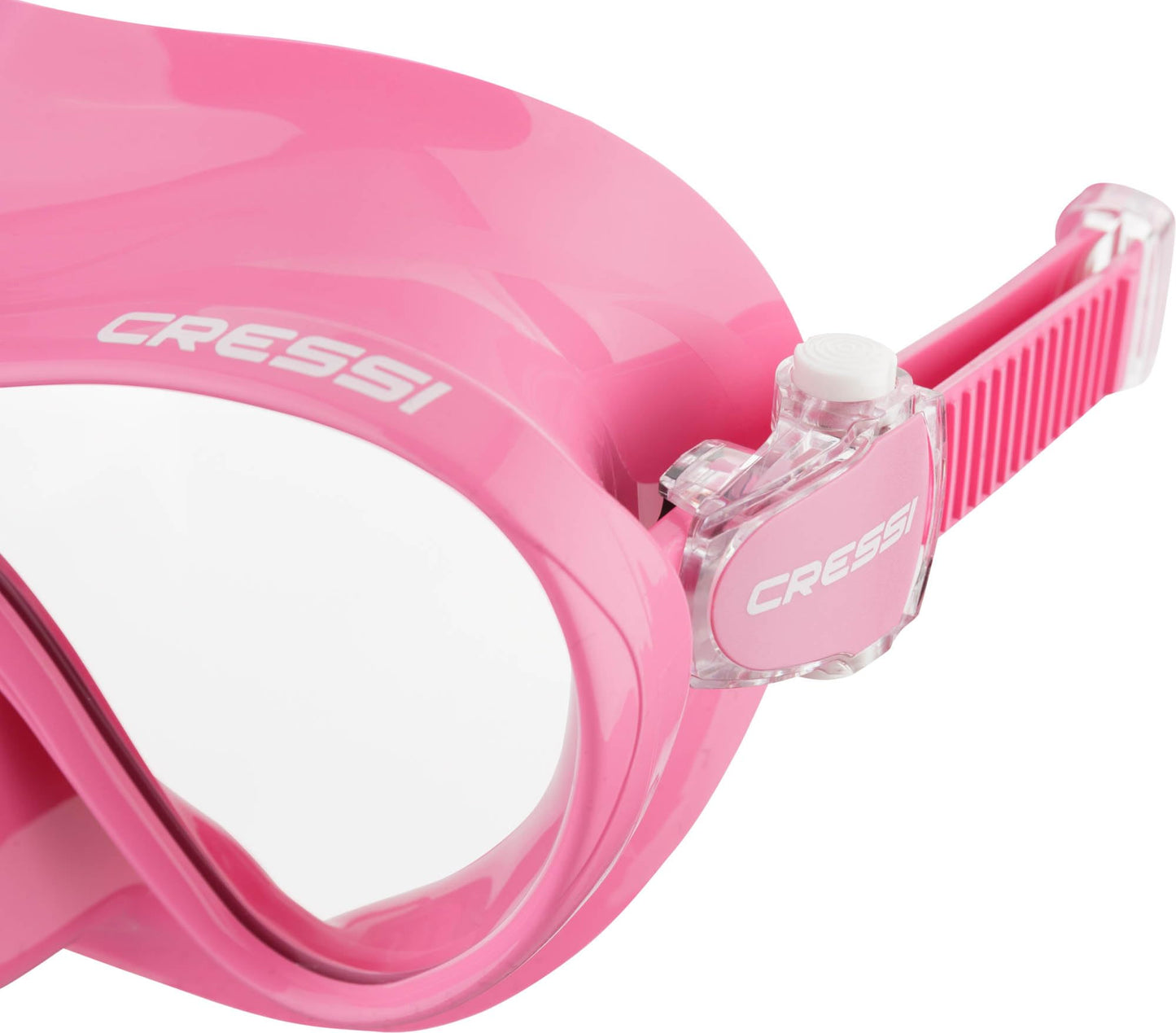 Cressi Frameless Diving Mask F1 - Fog-free Glass Lens, Diving Goggles - Ergonomic Silicone Rim, Snorkel Mask - Dry Snorkel & Snorkel Set - Pink - Mask - ZDN284000