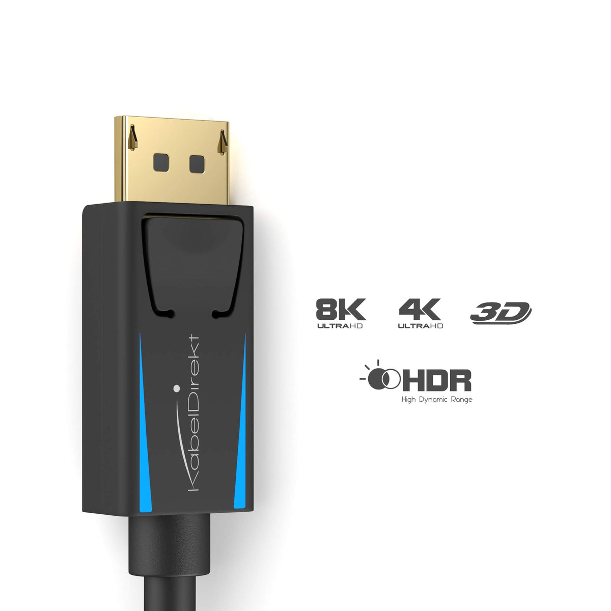 KabelDirekt – 8K și 4K DisplayPort-Kabel – 5x5m – v1.4, 240Hz - 1573