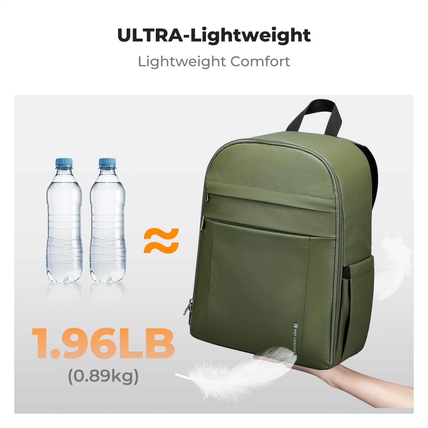 K&F CONCEPT camera backpack photo backpack compact & lightweight with rain cover - KF13.223V1